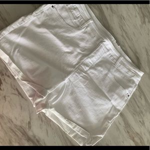Demin white short strech